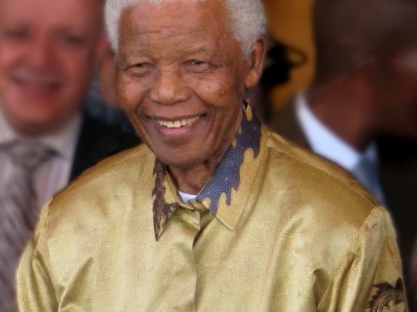 Nelson Mandela in Johannesburg, Gauteng, on 13 May 2008.